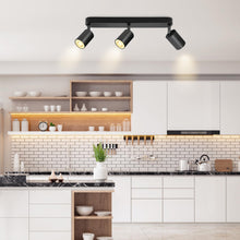 Carica l'immagine nel visualizzatore di Gallery, Faretti da Soffitto Orientabili, GU10 Faretti LED da Soffitto Nero, Lampada Soffitto 3 Luci Moderni, Faretto da Parete I