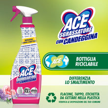 Carica l'immagine nel visualizzatore di Gallery, ACE Spray Sgrassatore con Candeggina, Rosa e Lavanda, 2 flaconi da 600 mL