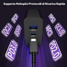 Carica l'immagine nel visualizzatore di Gallery, 65W Caricatore GaN USB C per Samsung Galaxy S26 S25 S24 S23 S22 S21 Ultra