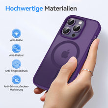 Carica l'immagine nel visualizzatore di Gallery, Natiiozie Magnetica Cover per iPhone 14 Pro Compatibile con MagSafe Custodia Traslucida Opaca Posteriore, Antiurto Anti-