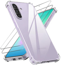 Carica l'immagine nel visualizzatore di Gallery, Chiaro Cover per Samsung Galaxy A27 5G, con 2 Pezzi Vetro Temperato, Anti-Graffio Antiurto Custodia con TPU Anti Ingiall