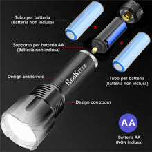 Carica l'immagine nel visualizzatore di Gallery, REHKITTZ Torcia LED, 3300 Lumen, Super Luminosa