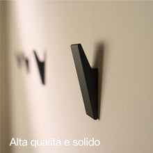 Carica l'immagine nel visualizzatore di Gallery, Designfabrik Hamburg Ganci adesivi | 4 pz | Nero | senza forare