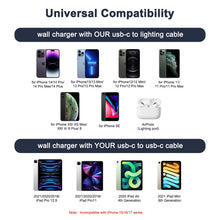 Carica l'immagine nel visualizzatore di Gallery, Caricatore per iPhone, Caricatore USB C da 20W con Cavo per iPhone da 1M, Caricabatterie per iPhone 14/13/ 12/11/ X/ 8/7