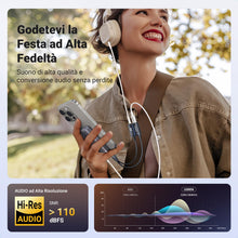 Carica l'immagine nel visualizzatore di Gallery, UGREEN Adattatore per Cuffie USB C a Jack 3.5mm PD 60W Magnetico 2 in 1(Nero)