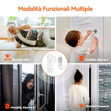 Carica l'immagine nel visualizzatore di Gallery, TECKNET Allarme Casa Senza Fili, Antifurto Casa, Allarme Porta Ingresso con Telecomando, Campanello e Sirena Due in Uno,