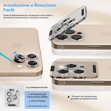 Carica l'immagine nel visualizzatore di Gallery, CloudValley Copertura per fotocamera Bling per iPhone 16 Pro e iPhone 16 Pro Max, [Decorazione glitterata] Protettive In