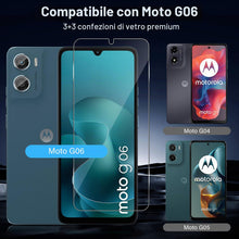 Carica l'immagine nel visualizzatore di Gallery, Pellicola Vetro Temperato per Motorola Moto G06/G06 Power con Protezione Lente Pellicola Fotocamera, Durezza 9H Anti Gra