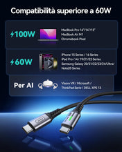 Carica l'immagine nel visualizzatore di Gallery, INIU Cavo USB C a USB C 100W, 2m Cavo USB Type-C PD 5A Ricarica Rapida