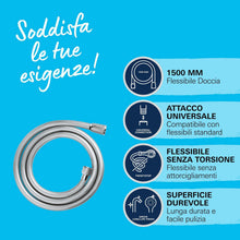 Carica l'immagine nel visualizzatore di Gallery, GROHE QUICKFIX VitalioFlex Trend, Flessibile doccia, 1500mm, In metallo, 28741002