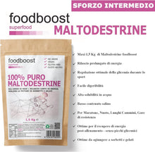 Carica l'immagine nel visualizzatore di Gallery, foodboost Maltodestrine in Polvere 1,5 kg Sforzo Intermedio