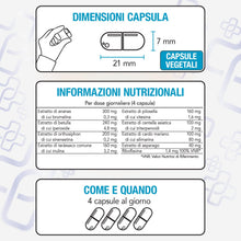 Carica l'immagine nel visualizzatore di Gallery, Drenante PiùLife con 8 Estratti Vegetali, Ananas e Betulla - 240 Capsule