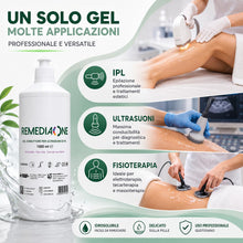 Carica l'immagine nel visualizzatore di Gallery, REMEDIA ONE Gel Ecografia e Ultrasuoni Professionale, Trasparente, 1 L