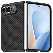 Carica l'immagine nel visualizzatore di Gallery, FAOMSEBS Cover per iPhone Duo, Texture Fibra di Carbonio
