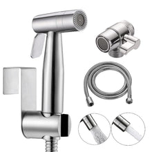Carica l'immagine nel visualizzatore di Gallery, Bidet Portatile Kit Doccetta -Spruzzatore per WC con doppia modalità, in Acciaio Inossidabile, con Deviatore 2 Vie, con 