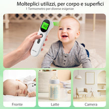 Carica l'immagine nel visualizzatore di Gallery, Termometro Febbre Infrarossi Senza Contatto per Bambini e Adulti Bambini,Termometro Neonato Frontale Digitale con Lettur