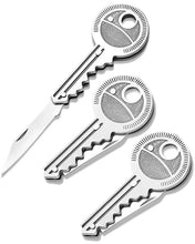 Carica l'immagine nel visualizzatore di Gallery, 3Pcs Coltello Tascabile,Mini EDC, Mini Coltello,Piccolo Coltello Pieghevole in Titanio con foro Portachiavi Integrato pe