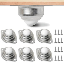 Carica l'immagine nel visualizzatore di Gallery, 6 pezzi Rotelle a Sfera per Mobili.Ruote a Sfera Trasferimento di Cuscinetto,Rotelle per Mobili Trasmissione.Rullo di Tr