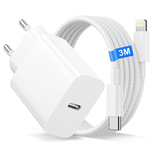 Carica l'immagine nel visualizzatore di Gallery, Caricatore Phone con Cavo Lightning 3M, 20W Caricatore USB C per iphone 14/14 Plus/14 Pro/14 Pro Max/13/12/11/SE/X/8/iPa