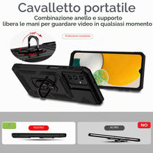 Carica l'immagine nel visualizzatore di Gallery, Cover per Samsung galaxy A13 5G / A04s con Vetro Temperato Custodia con Scorrevole Protezione Fotocamera Custodia Rotant