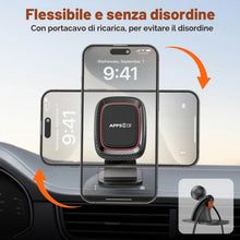 Carica l'immagine nel visualizzatore di Gallery, Supporto Cellulare Auto Magnetico, APPS2Car 360° Supporto Magnetico Telefono Auto per Cruscotto, Universale del Porta Ce
