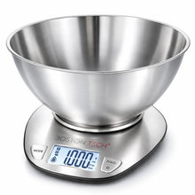 Carica l'immagine nel visualizzatore di Gallery, Boston Tech Bilancia Cucina Digitale con Ciotola Rimovibile in Acciaio Inox, Bilancia da Cucina 5 kg/1 g, Display LCD Re