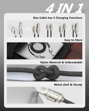 Carica l'immagine nel visualizzatore di Gallery, RAVIAD Multi Cavo di Ricarica [1M] 4 in 1 Multiplo Cavetto 60W PD con USB C
