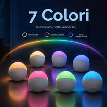 Carica l'immagine nel visualizzatore di Gallery, Aigostar Lampada da Comodino con 22 Rumori Bianchi, 7 Colori Luce Notturna con Timer, Lampada da Tavolo per Camera da Le