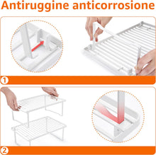 Carica l'immagine nel visualizzatore di Gallery, Amazon Basics Ripiani portaoggetti impilabili da cucina, Bianco