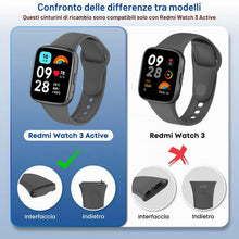 Carica l'immagine nel visualizzatore di Gallery, 2 Braccialetti di Ricambio Compatibili con Redmi Watch 3 Active Cinturino Impermeabile, Fascia Sportiva Traspirante Cint