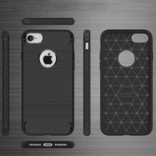 Carica l'immagine nel visualizzatore di Gallery, NEW'C Cover Nero per iPhone 8/7, Fibra di Carbonio TPU Antiurto