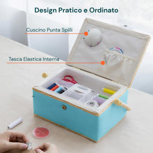 Carica l'immagine nel visualizzatore di Gallery, Avilia Kit Cucito Completo 76 Accessori con Cestino Porta Cucito
