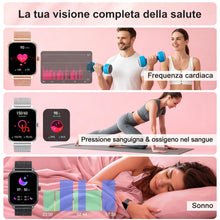 Carica l'immagine nel visualizzatore di Gallery, LODIMEKE Smartwatch Pressione Sanguigna e Chiamate, 1.96" Orologio Uomo Donna Fitness con Cardio Contapassi Sonno, 100+ 