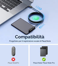 Carica l'immagine nel visualizzatore di Gallery, TiMOVO Cavo di Ricarica Compatibile con PLAUD Note Pro AI Voice Recorder