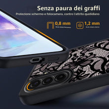Carica l'immagine nel visualizzatore di Gallery, Tawarror Custodia per Samsung Galaxy A17 5G/4G, Motivo Fiori di Pizzo Vintage con Effetto Opaco Traslucido, Cover Protet