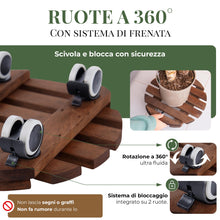 Carica l'immagine nel visualizzatore di Gallery, Set 2 Portavasi con Ruote Ø 30 cm