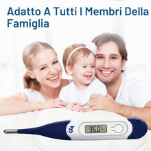 Carica l'immagine nel visualizzatore di Gallery, Femometer Termometro Digitale orale rettale ascellare per febbre corporea, lettura rapida, per bambini, ragazzi, adulti 