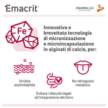 Carica l'immagine nel visualizzatore di Gallery, Pharma Line EMACRIT Capsule Integratore di Ferro, 30 Capsule