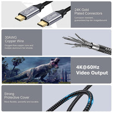 Carica l'immagine nel visualizzatore di Gallery, USB-C to USB-C 3.1 Gen2 Cable 10Gbps Data Transfer, 100W 20V/5A 3.3ft USB Type C PD Fast Charging Cable 4K Video Output 