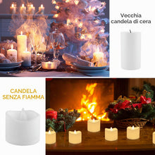Carica l'immagine nel visualizzatore di Gallery, CNMTCCO Candele a LED, 24Pcs Candele a LED Senza Fiamma, Lumini LED, Luce Calda Senza Fiamme con Batterie per Decorazion