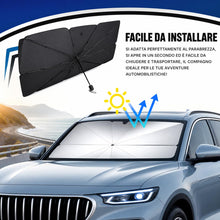 Carica l'immagine nel visualizzatore di Gallery, Parasole Auto -Ombrello Parasole Pieghevole per Parabrezza Interni Macchina,Schermo Anti-Uv per Automobile, Telo Protegg
