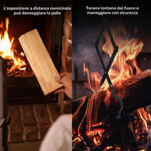 Carica l'immagine nel visualizzatore di Gallery, Uten Pinze per Caminetti, Lunghe 64cm/25.2in Pinze per Legna da Ardere, Log Tongs Pinze per Camino per Outdoor Falò Cami