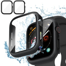 Carica l'immagine nel visualizzatore di Gallery, Amzpas 【2 PEZZI】 Cover per Apple Watch Series 6/ Series 5/ Series 4/SE 44mm Con Vetro Temperato 44mm (Nero*2)