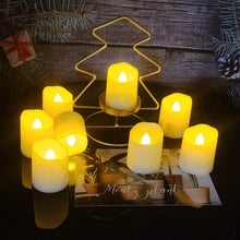 Carica l'immagine nel visualizzatore di Gallery, FREEPOWER 12 Candele LED Ricaricabili con Telecomando Timer Fiamma Tremolante, Luce Bianca Calda, Lumini LED Elettriche,
