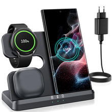Carica l'immagine nel visualizzatore di Gallery, seacosmo Caricabatterie Wireless 3 in 1 per Samsung, Stazione Ricarica Wireless Rapida Charging Station, Caricatore S24/