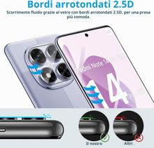 Carica l'immagine nel visualizzatore di Gallery, QULLOO 2+2 pezzi Vetro Temperato per Xiaomi Redmi Note 14 Pro 5G/ Poco X7 con Protezione dell'Obiettivo della Fotocamera