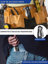 Carica l'immagine nel visualizzatore di Gallery, BIBURY Professional Taglierino, Coltello Taglierino in Acciaio Inossidabile con 10 Lame di Ricmabio, con Maniglia Antisc