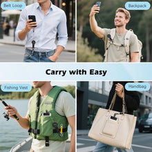 Carica l'immagine nel visualizzatore di Gallery, MoKo Laccio per cellulare retrattile in acciaio con gancio bloccabile, nero