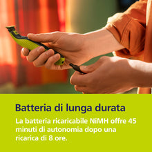 Carica l'immagine nel visualizzatore di Gallery, Philips OneBlade 360 Autentico Regolabarba e rasoio elettrico, 2x 360 lame, 3x pettine per barba (1, 3, 5 mm), QP2724/31