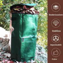 Carica l'immagine nel visualizzatore di Gallery, Composter, 2 pezzi rapida con coperchio riutilizzabile, compostiera da giardino pieghevole in plastica, per giardino, te